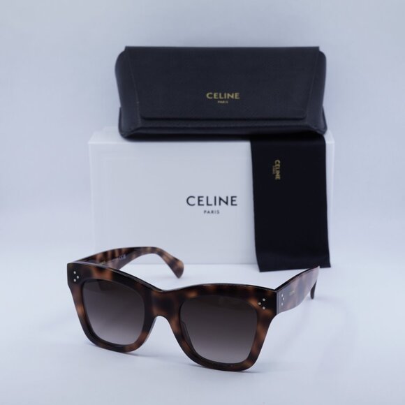 Final Price! Celine CL4004IN 55K Havana/Grey Sunglasses - Picture 1 of 11